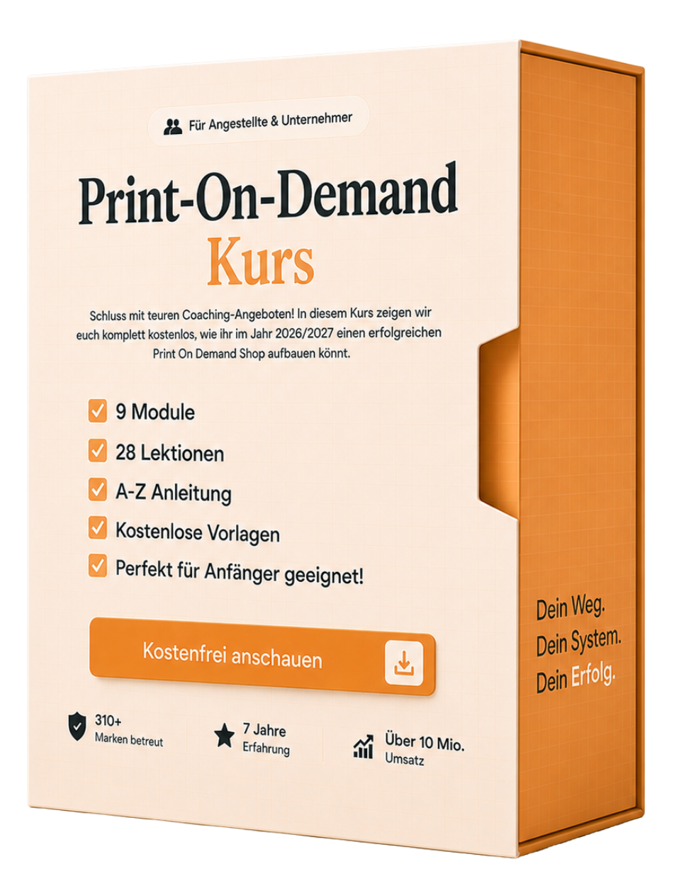 Vorschau des kostenlosen Print-on-Demand Kurses