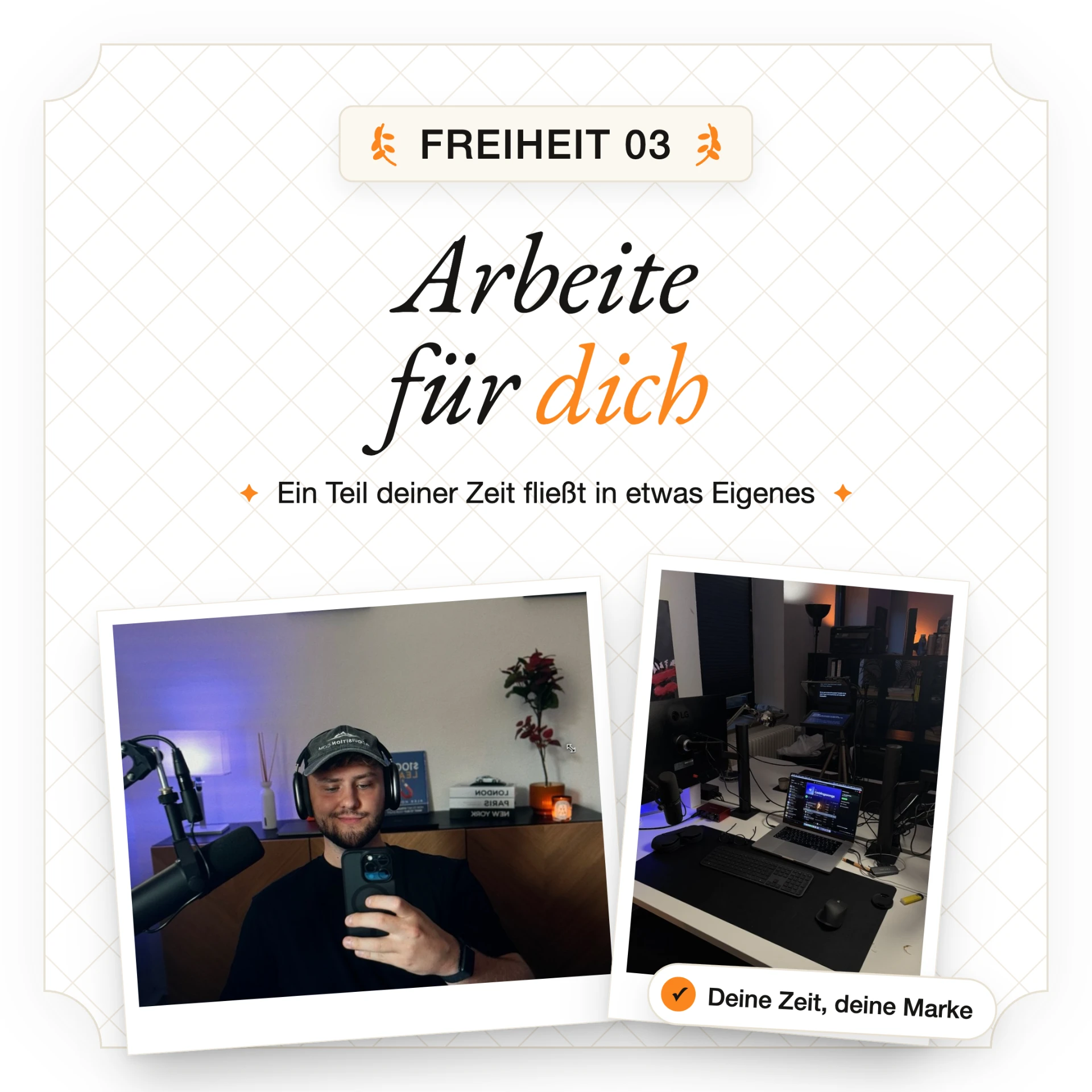 Freiheit 03: Arbeite für dich – ein Teil deiner Zeit fließt in etwas Eigenes